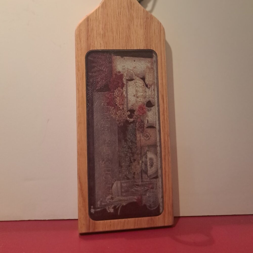 Wood and Glass Cheese Board